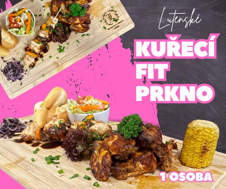 Restaurace A Penzion Lutena Dolni Lutyne Kültér fotó