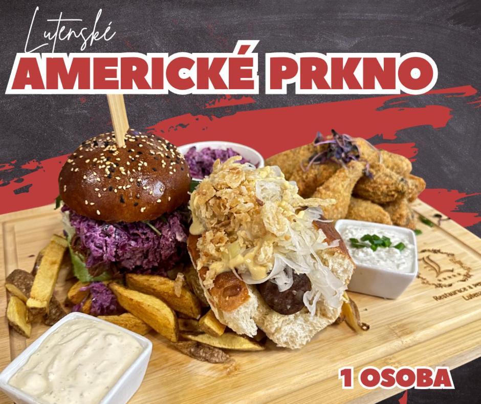 Restaurace A Penzion Lutena Dolni Lutyne Kültér fotó